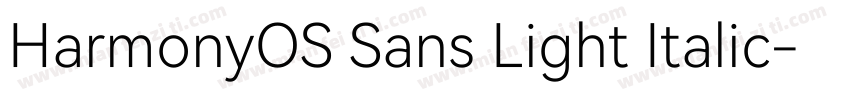 HarmonyOS Sans Light Italic字体转换